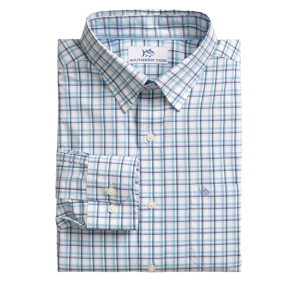 NWT Southern Tide Men’s Charleston Sawmill Plaid Ocean Channel
